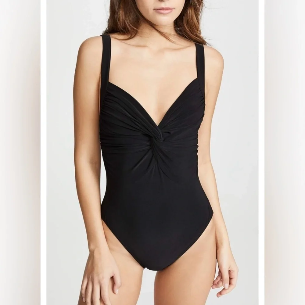 Norma Kamali Twisted Mia One Piece Swimsuit